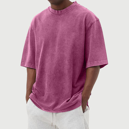 Men's Cotton T-Shirt with Washed Look
