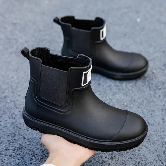 Men's PVC Wellington Boots with Short Shaft