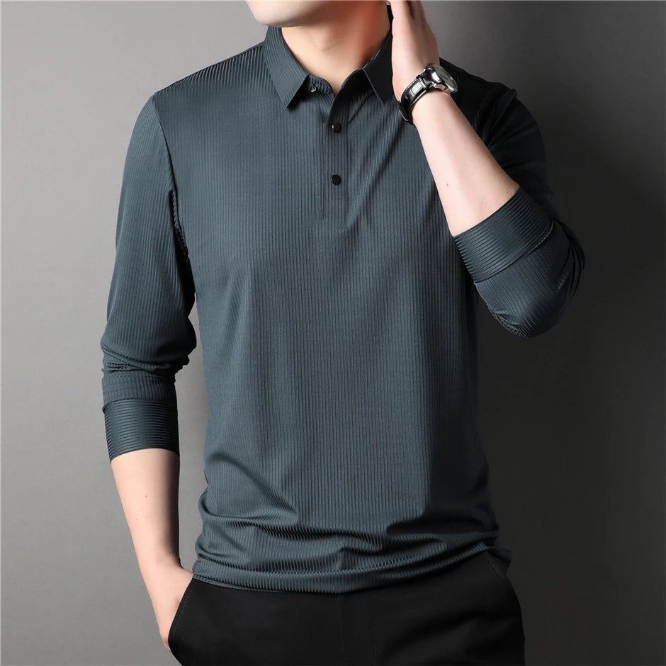 TomHollinger™ New Men's Long Sleeve Polo 