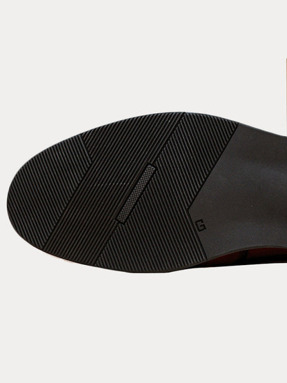Sohlenansicht der Herren-Loafer aus Leder mit flacher Laufsohle