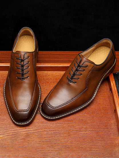 Herrenloafer aus Leder mit profilierter Sohle, Seitenprofil