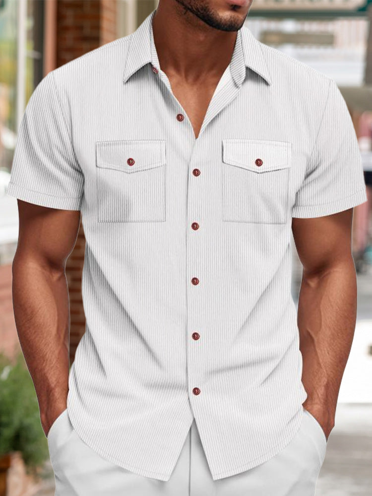 Herren Strickhemd in relaxed fit mit offenem Kragen