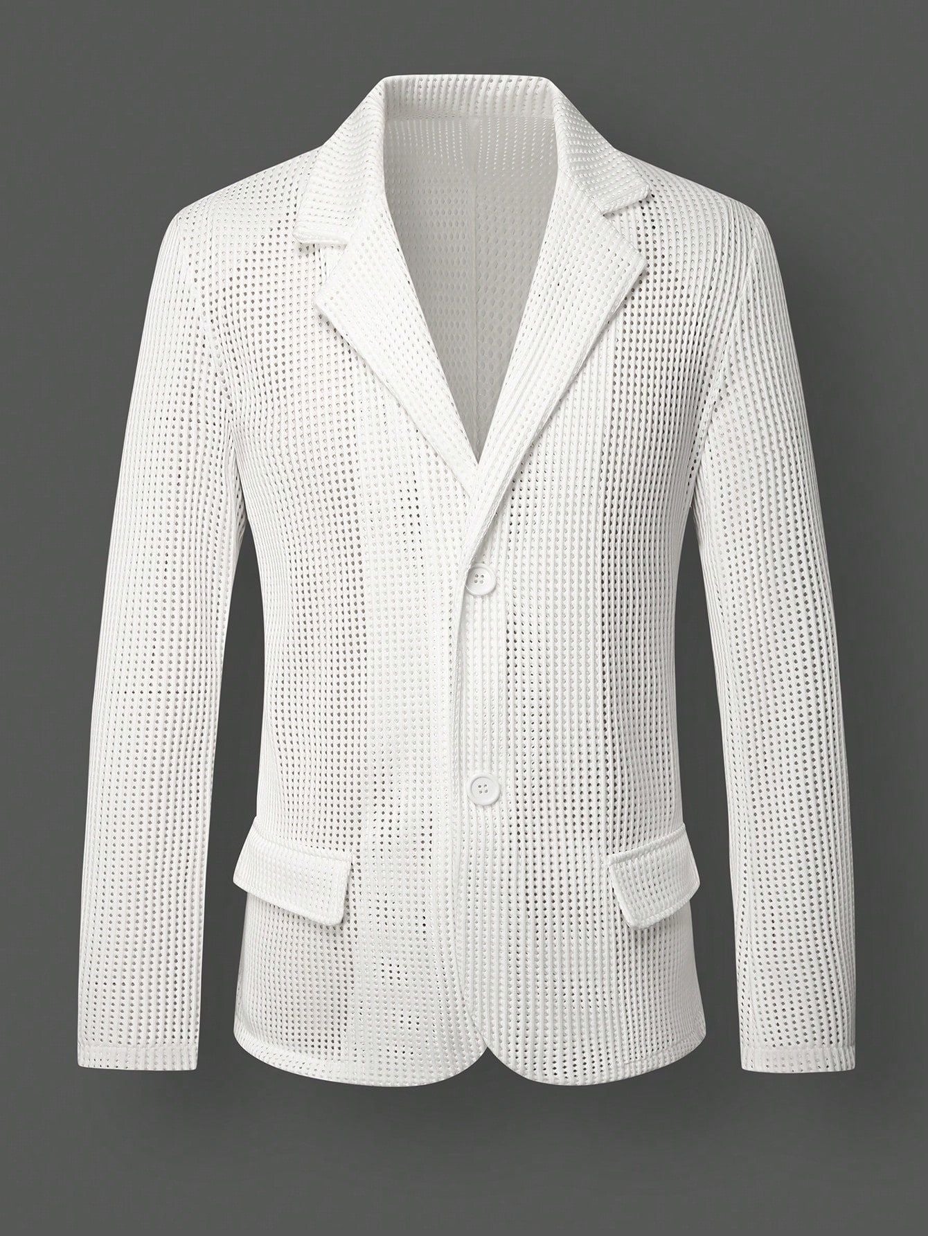 Seitenansicht des leichten Herrenblazers aus Mesh