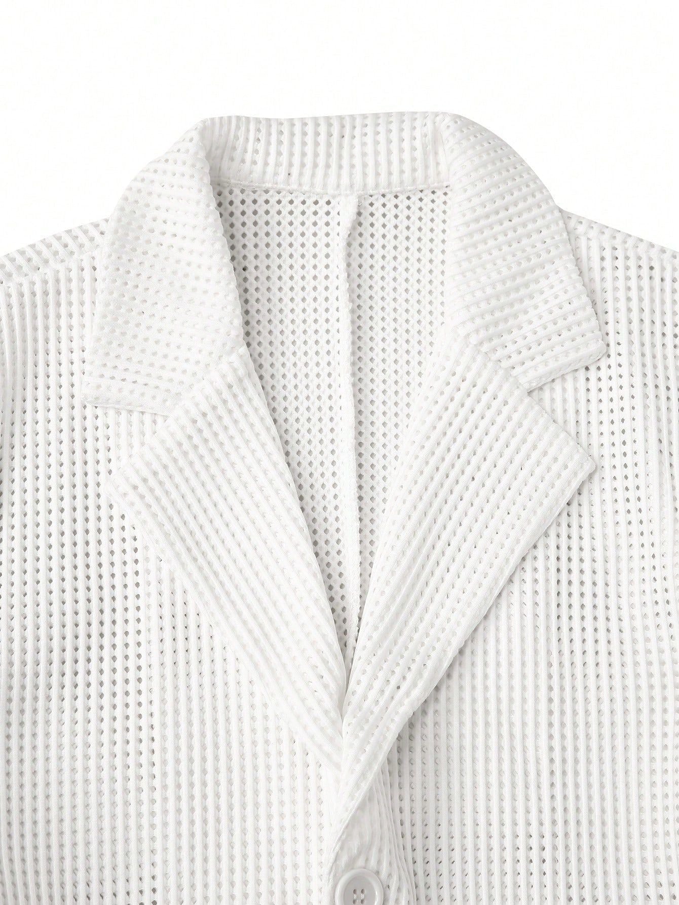 Herrenblazer aus Mesh mit offenem, luftigen Strukturmuster