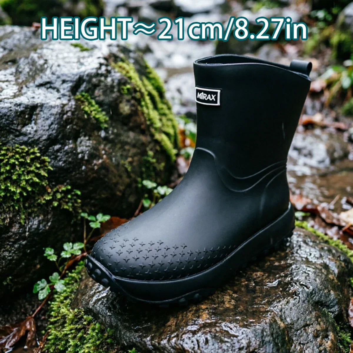 Paar Herren-Regenstiefel mit robustem Schaft und griffiger Sohle