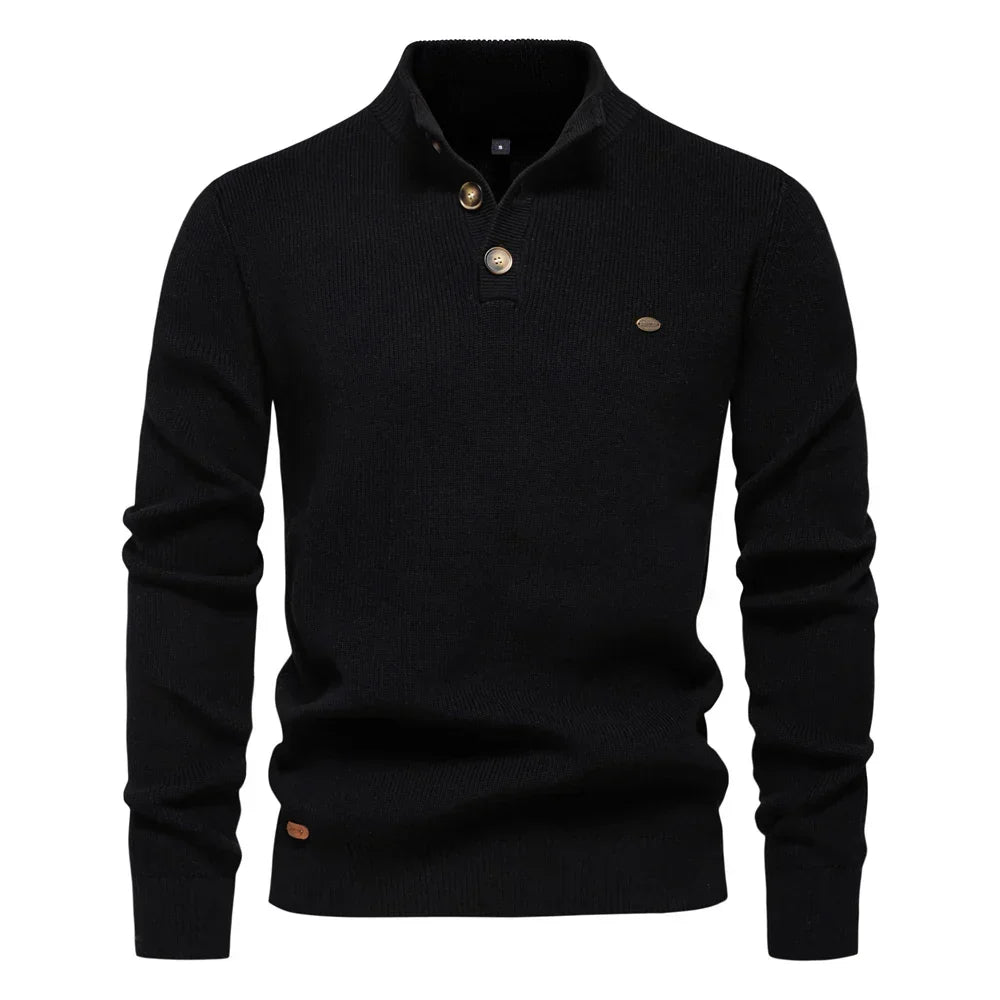 Nahaufnahme des gerippten Strickmusters am Pullover