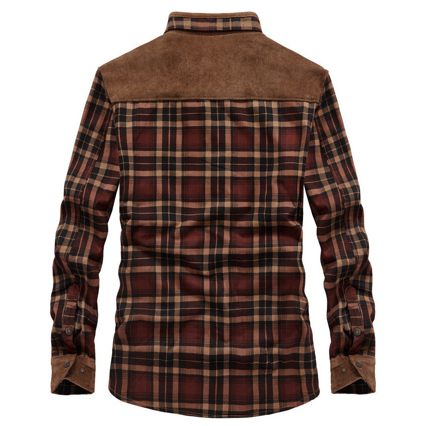 Cozy checked shirt with sherpa lining