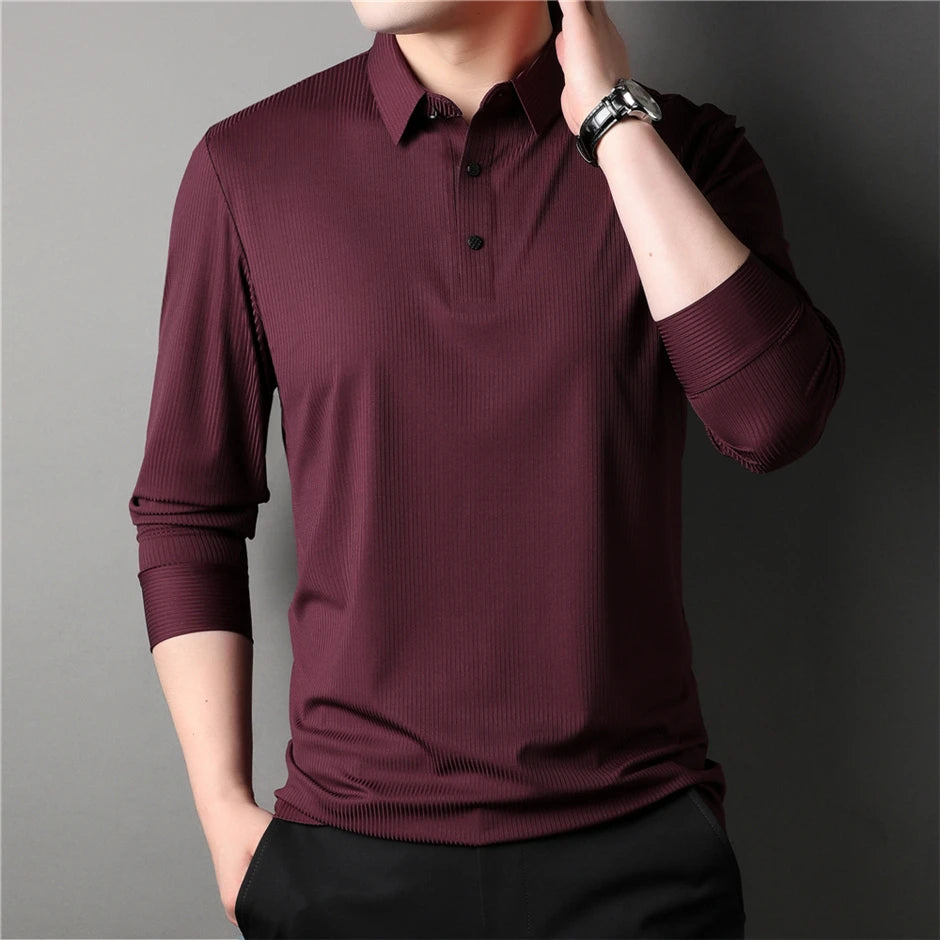 TomHollinger™ New Men's Long Sleeve Polo 