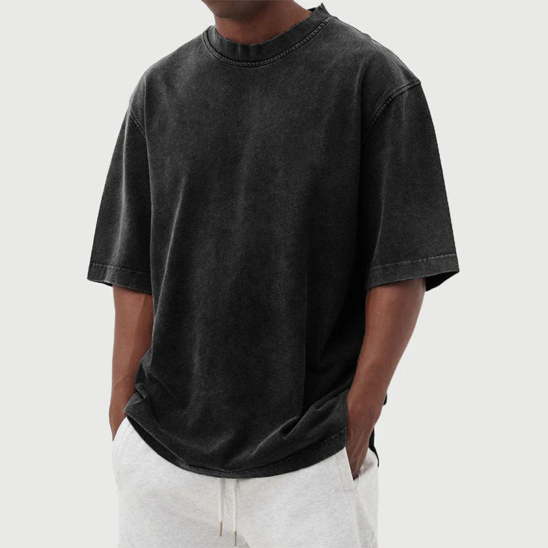Men's Cotton T-Shirt with Washed Look