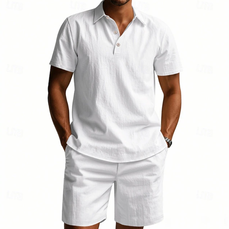 Lässiges Polo- und Shorts-Set für Herren in bequemer Passform