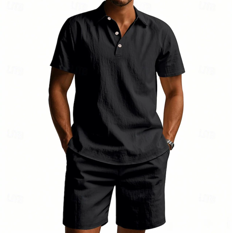 Herren Sommer-Set mit kurzem Polo und passenden Shorts