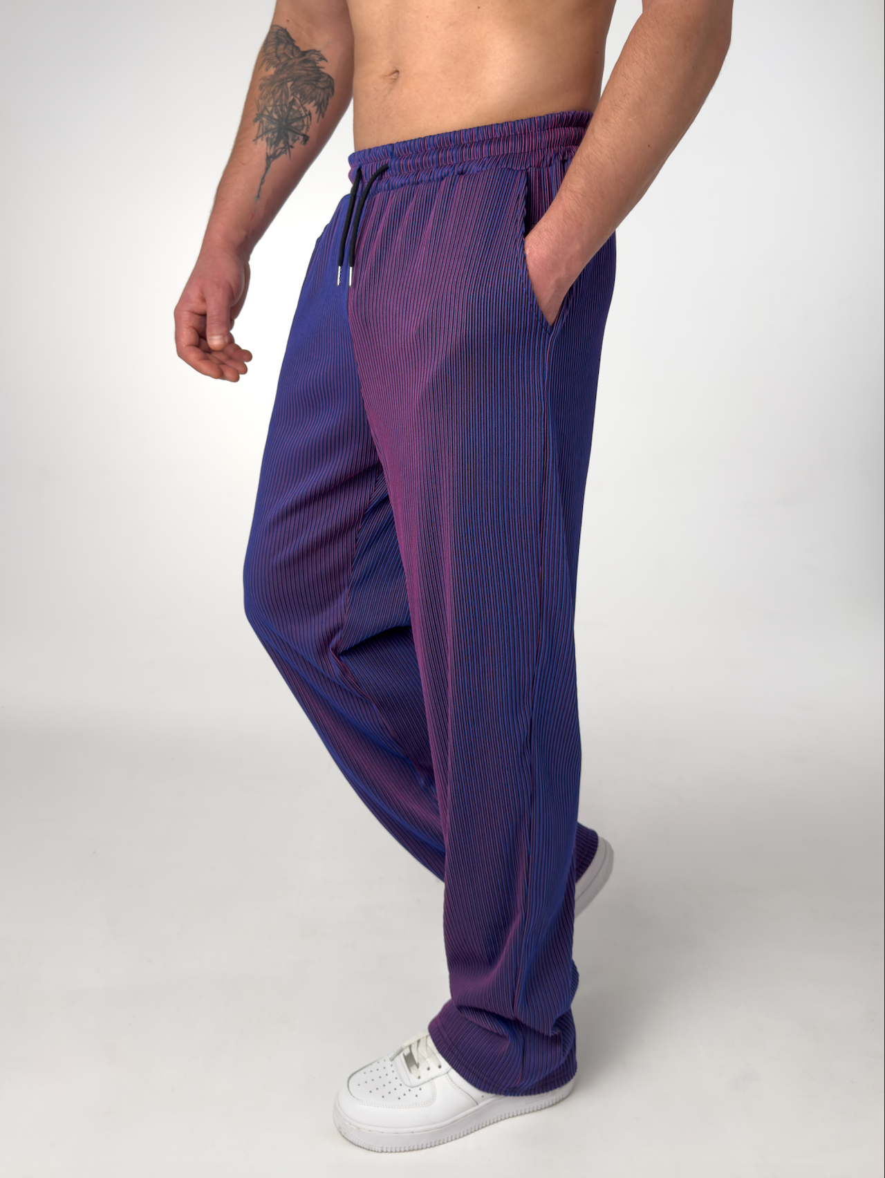 Herren Gerade Geschnittene Gestreifte Hose