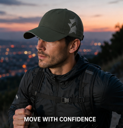 Innenansicht der leichten Herren Sport-Cap mit sportlicher Verarbeitung