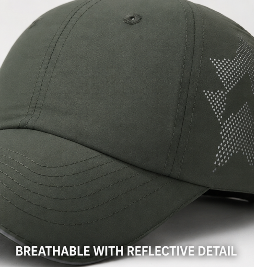 Herren Sport-Cap mit gebogenem Schirm und reflektierenden Details