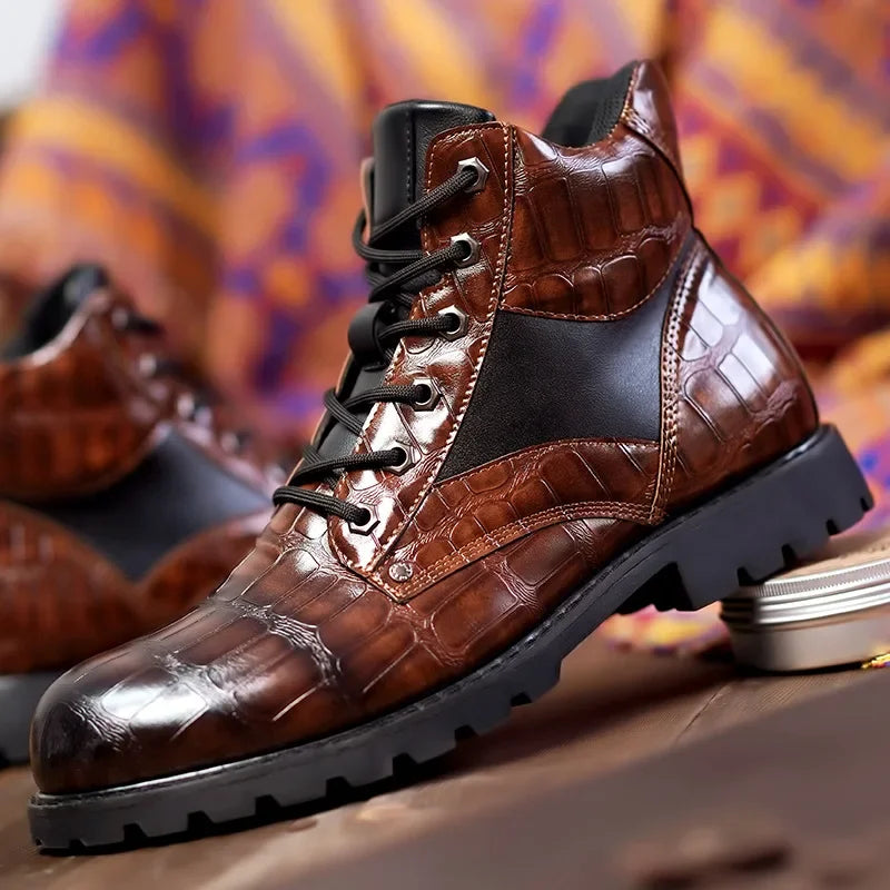 Herrenstiefel mit markantem Design für stilvolle Outfits