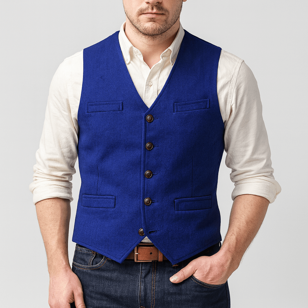 Melierte Weste für stilvolle Herrenoutfits