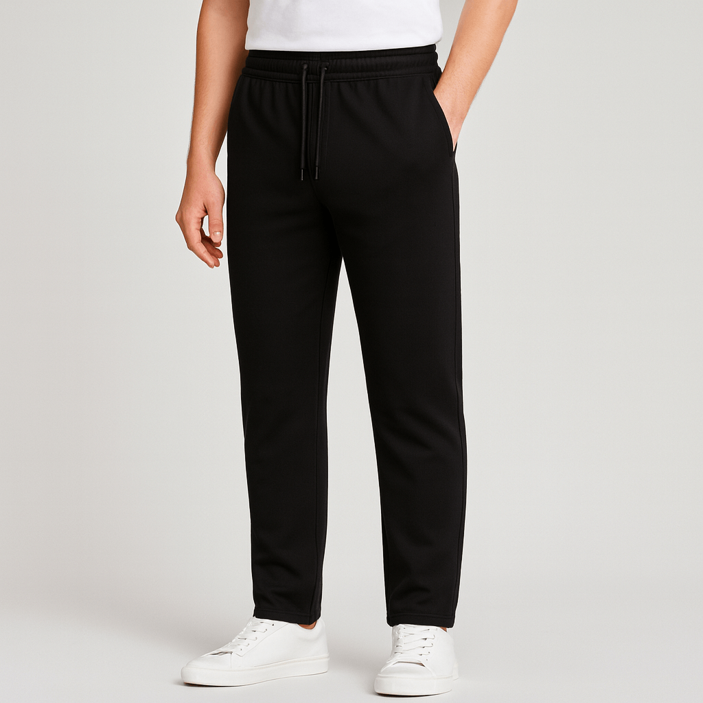 Jogginghose aus weichem grauem Sweatstoff mit geradem Schnitt
