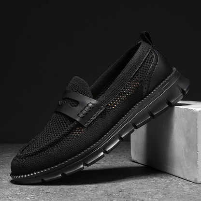 Penny Loafer Aus Atmungsaktivem Mesh Mit Lederdetails