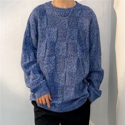 Herrenpullover Mit Rautenmuster Langarm