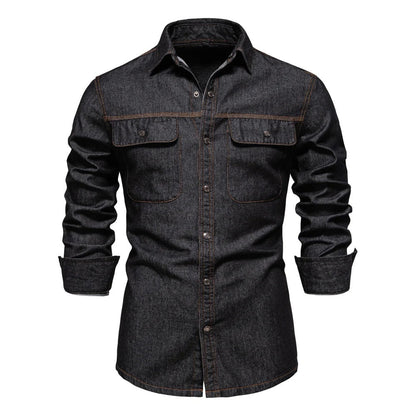 Tom Hollinger | Men Classic Cotton Denim Shirt