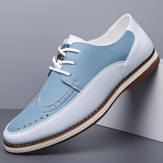 Herren Brogue Lederschuhe zweifarbig in Vorderansicht