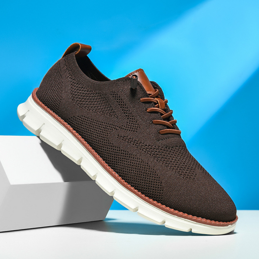 Tom Hollinger | Breathable orthopedic mesh sneakers for wide feet in dark brown