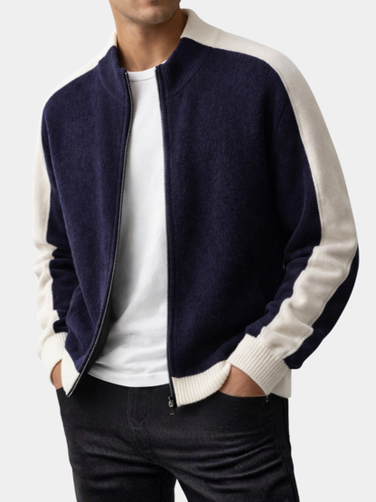 Herren-Merinowolljacke aus Merinowollmix in der Vorderansicht