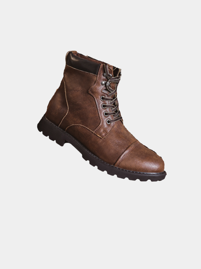 Braune Herrenstiefel aus Leder mit klassischem Design