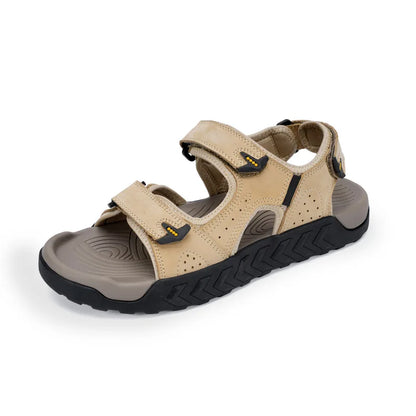 Herren Outdoor-Sandalen aus echtem Leder, atmungsaktiv, rutschfest zum Gehen