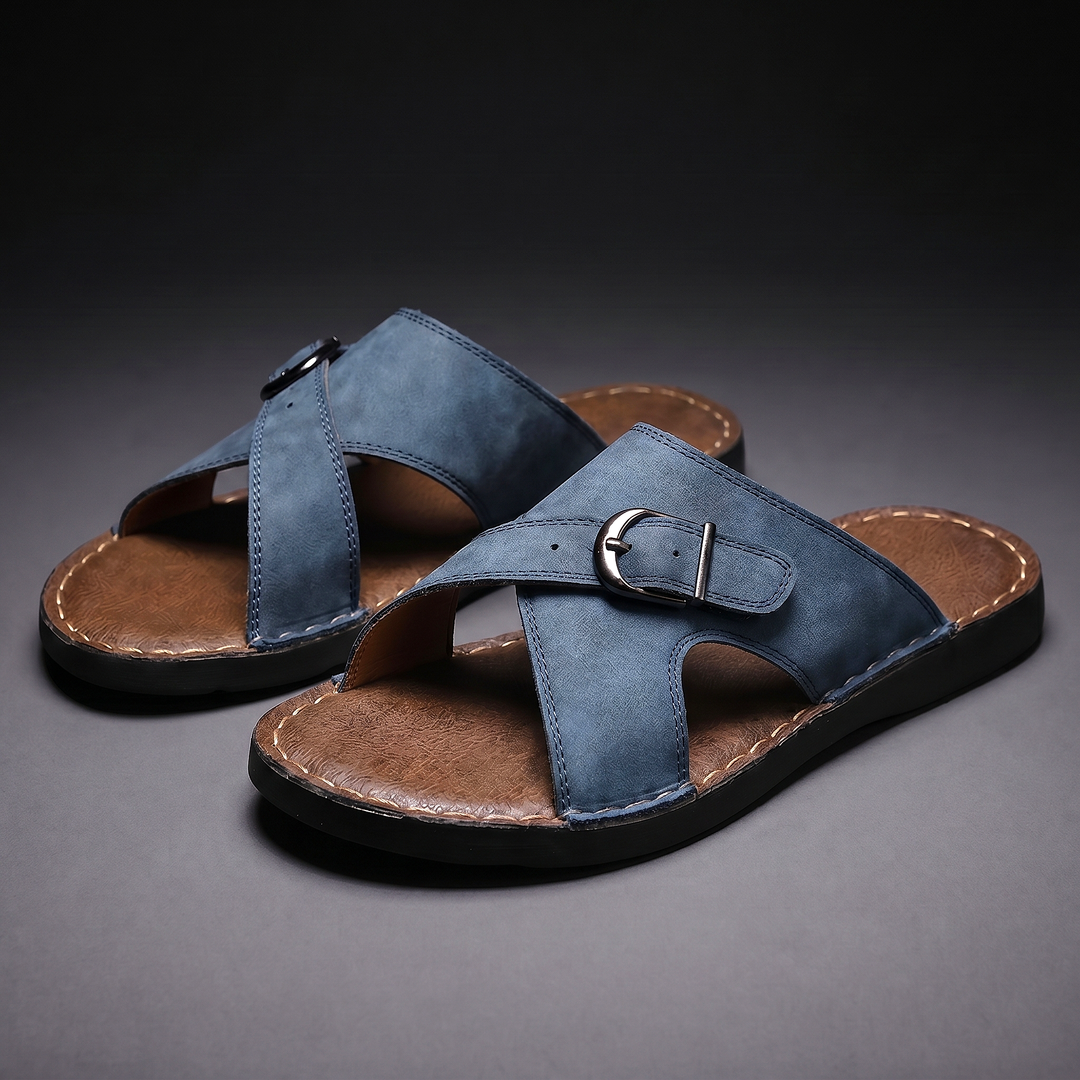 Damen Sandalen mit überkreuzten Riemen und verstellbarer Schnalle