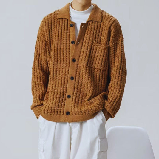 Tom Hollinger | Open cardigan from waffle knit