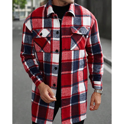 Ärmelabschluss der karierten Hemdjacke im Overshirt-Stil