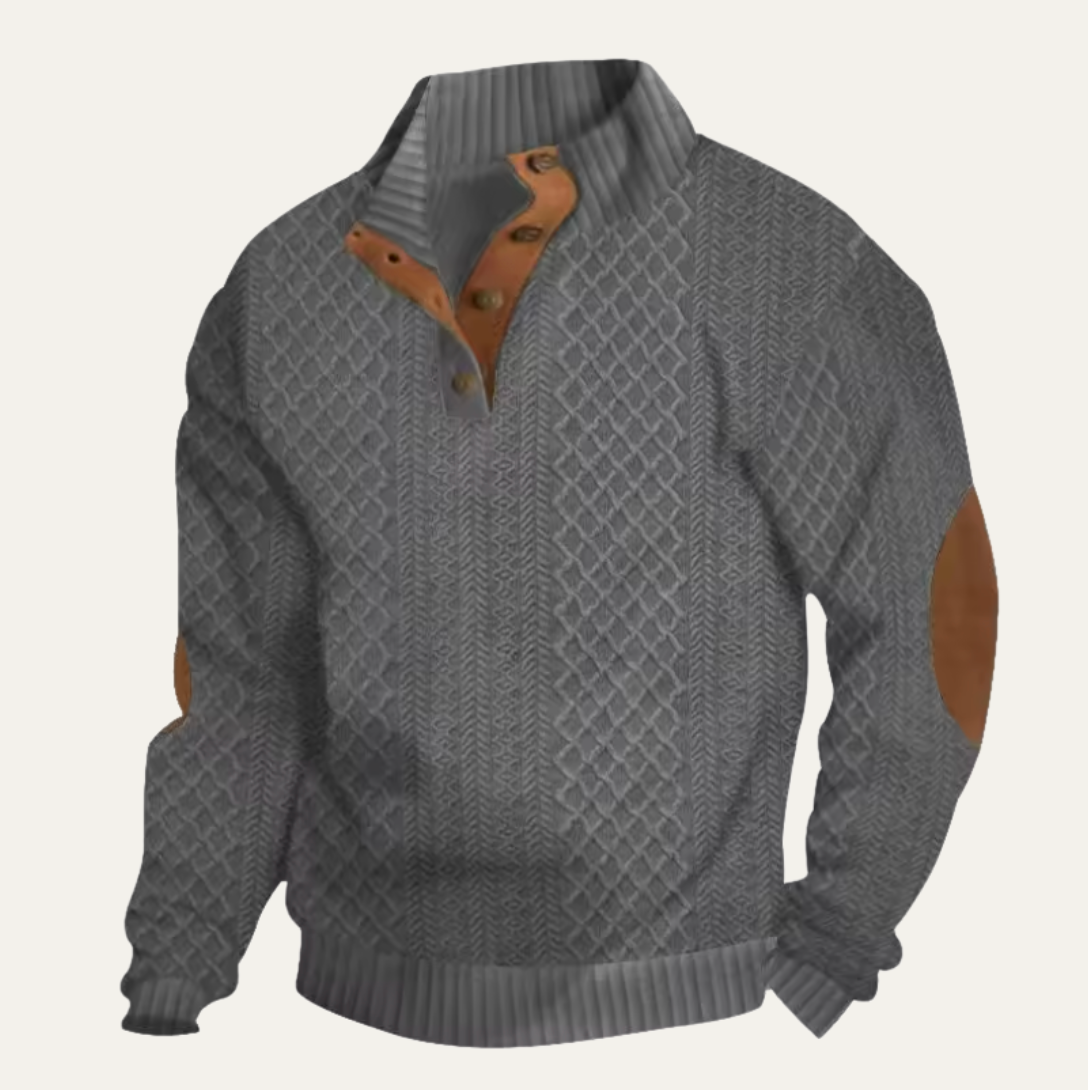 Damen-Cardigan aus Kabelstrick mit durchgehender Knopfleiste