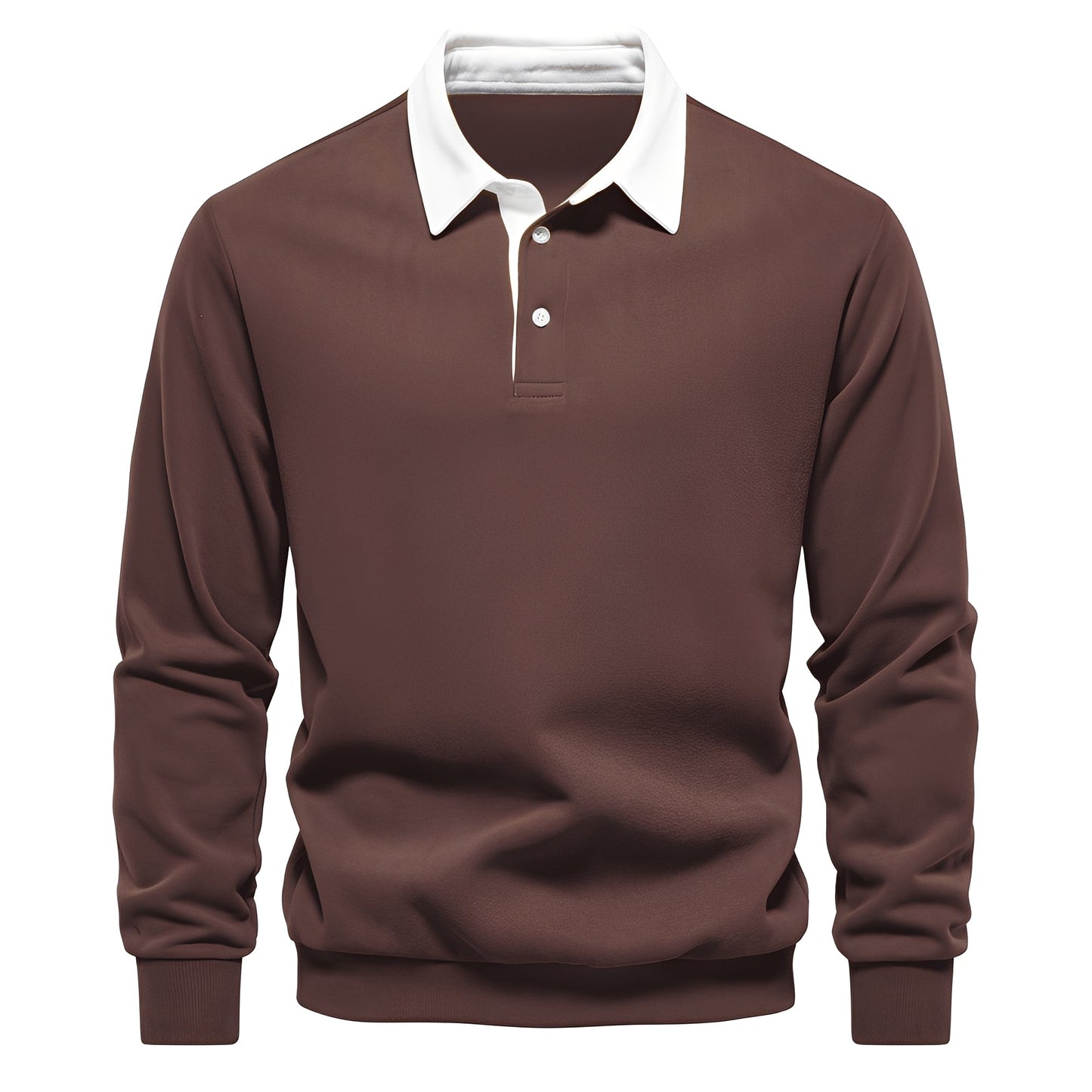 Herren Langarm-Poloshirt aus weichem, atmungsaktivem Stoff