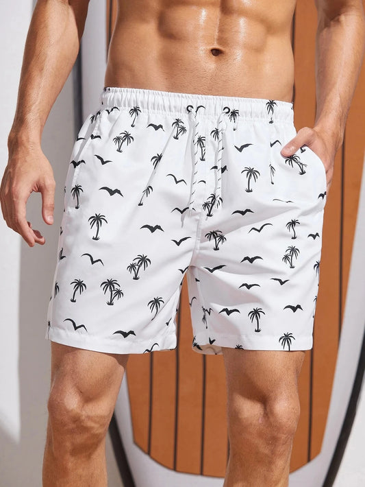 Tom Hollinger | Bade-Shorts mit Palmen-Print