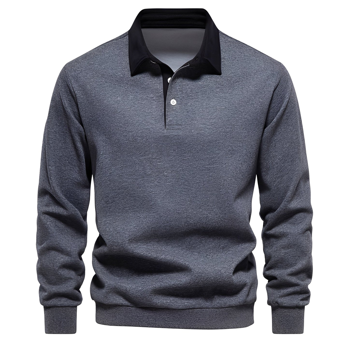 Herren Langarm-Poloshirt aus weichem, atmungsaktivem Stoff