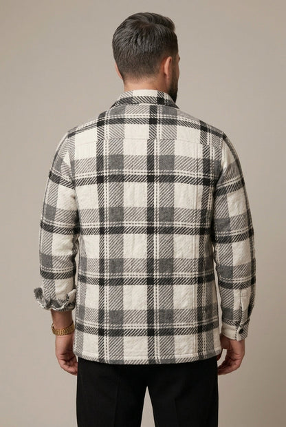 Herren-Overshirt mit klassischem Kragen und Knopfleiste