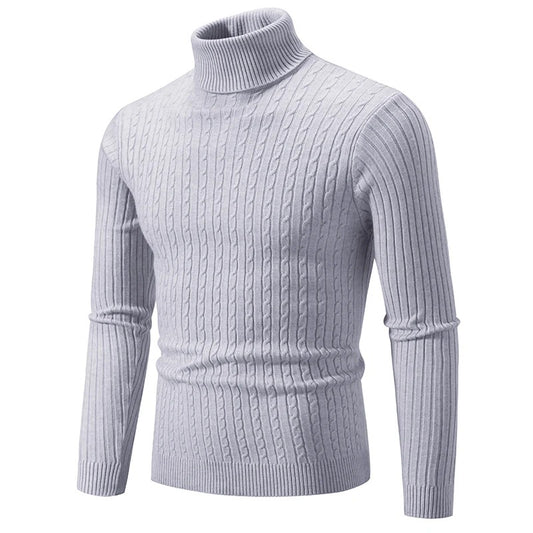 Tom Hollinger | Roll collar sweater with a braid pattern