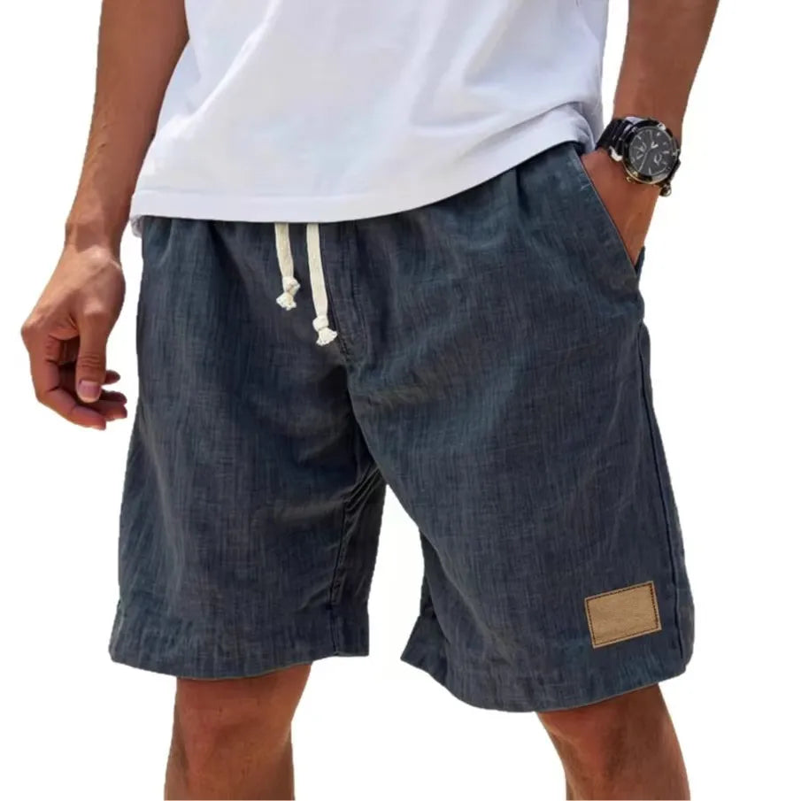Herren Leinen Freizeit Sweatpants Shorts