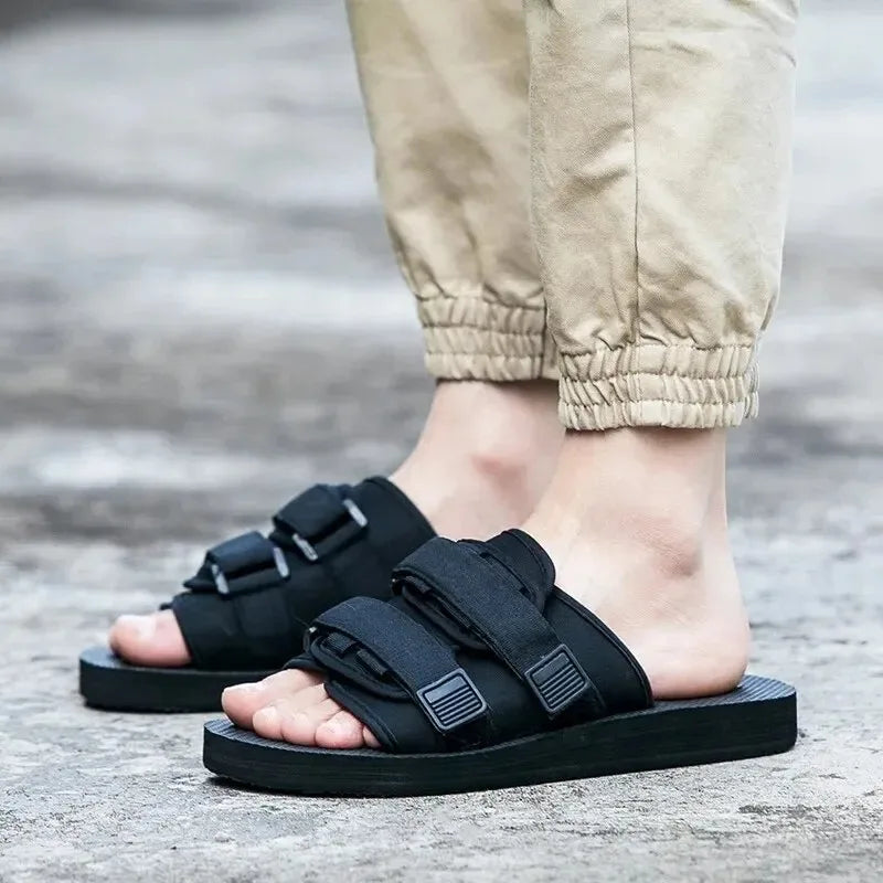 Canvas Slip-On Outdoor Hausschuhe Schwarz Unisex