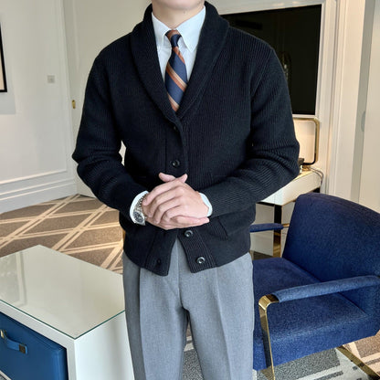 Herren-Cardigan mit V-Ausschnitt für vielseitige Lagenlooks