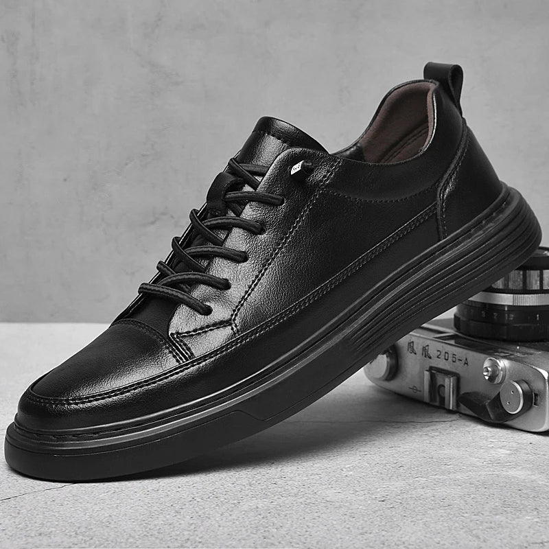 Low Top Skateschuh für Herren in Weiss aus Leder