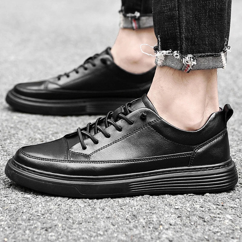 Weisser Leder Sneaker für Herren, Detail der Schnürsenkel