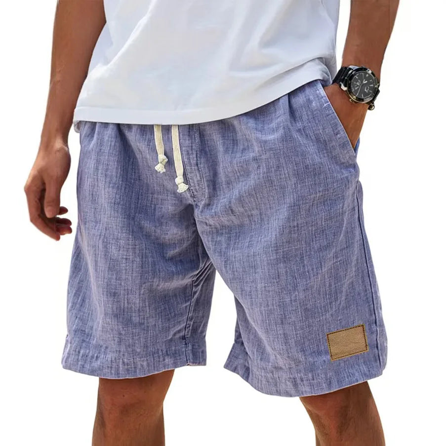 Herren Leinen Freizeit Sweatpants Shorts