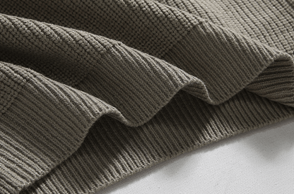 Tom Hollinger | Gemütlicher gestrickter Pullover mit halbem Reißverschluss und verstellbarem Kragen