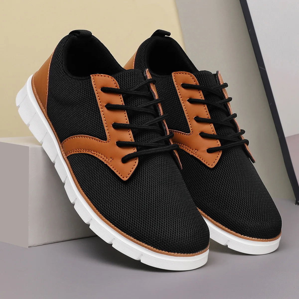 Herren Canvas Leder Sneaker