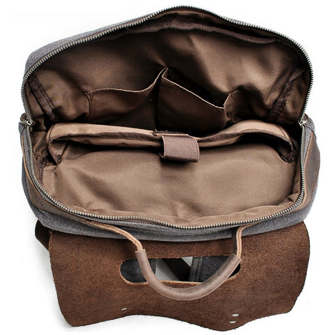 Tom Hollinger |  Vintage Canvas- und Leder-Rucksack für Herren
