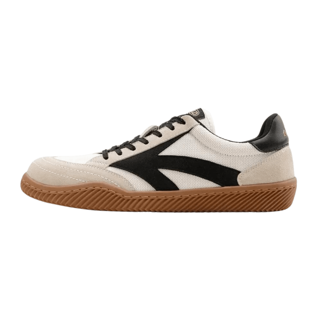 Herren Wildleder Stoff Retro Turnschuhe Braun
