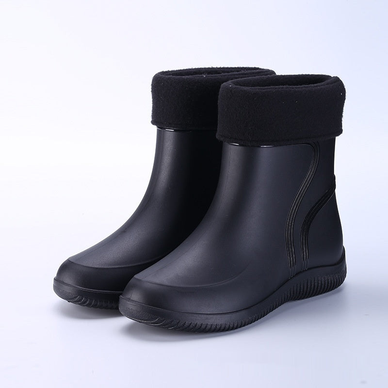 Fleecegefütterte Gummistiefel in Seitenansicht