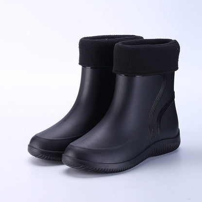 Fleecegefütterte Gummistiefel in Seitenansicht